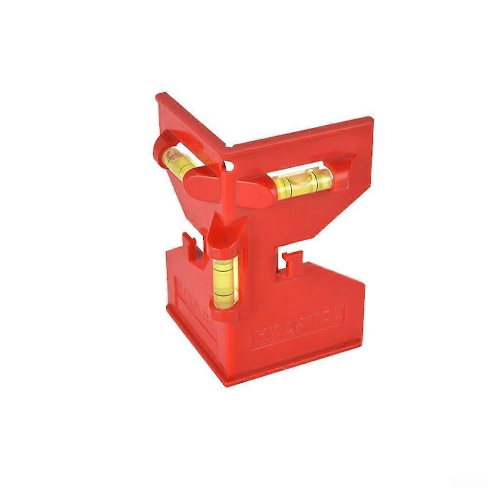 Magnetic Angle Finder With 3 Bubble Levels For Efficient Leveling In Construction Tasks Red