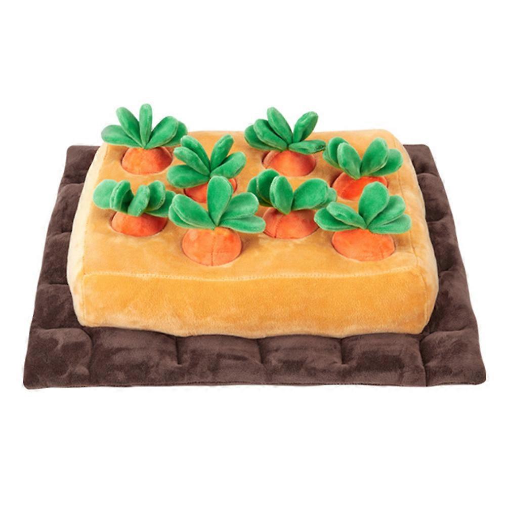 Pet Training Mat Carrot Shape Dog Sniffle Toy Orange Plush Cotton Stress Relief 1Pcs