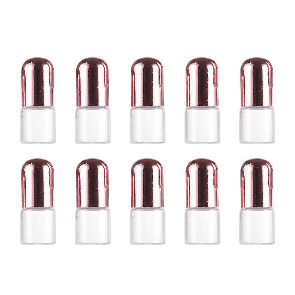 a polished and professional product description based on the details you provided:

 

**10pcs Glass Roller Bottles with Rose Gold Lids – Refillable