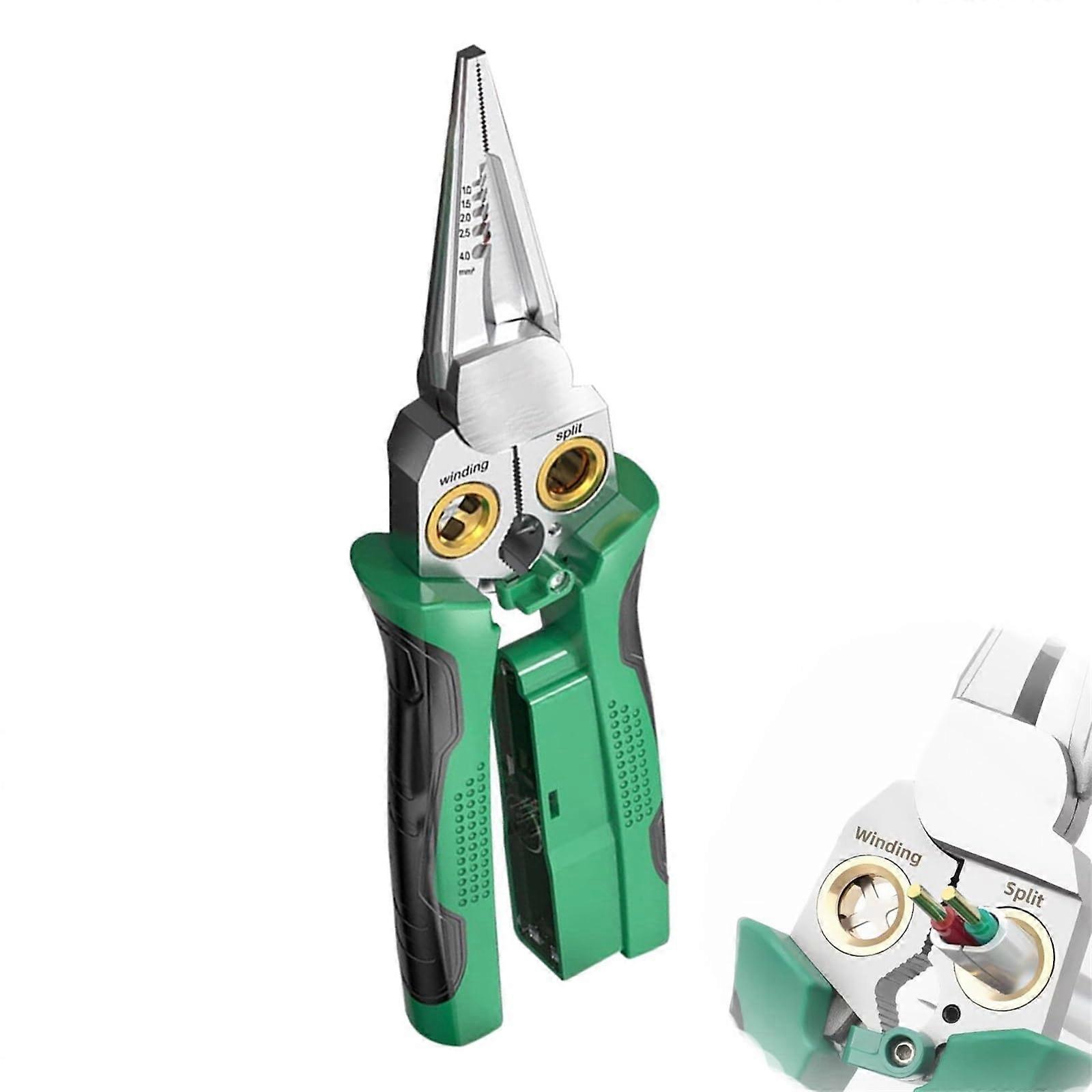 8 In 1 Wire Stripper With Voltage Tester, Multifunctional Electrician  Tool(Red)