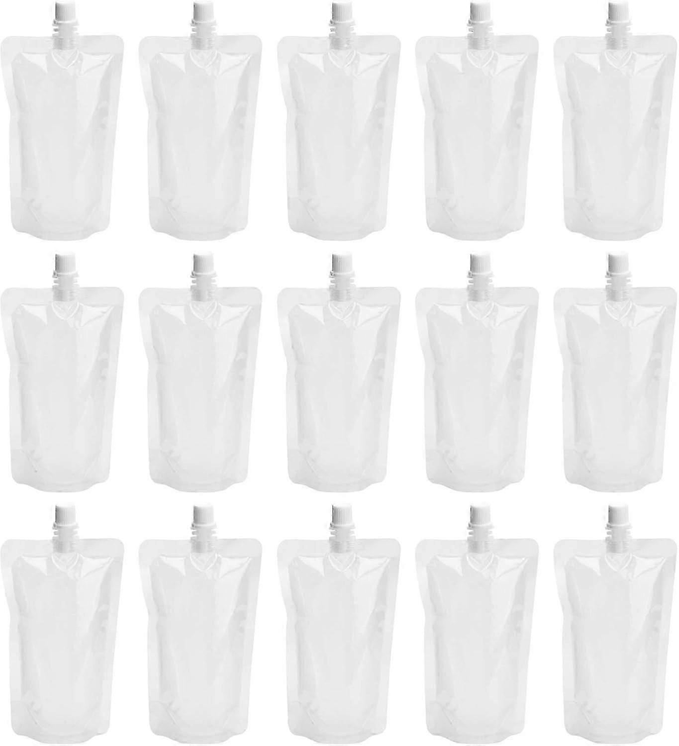 2025 Top Crystal Liquor Pouches - 50 Pack Single-Use Plastic Alcohol Containers (250ml)