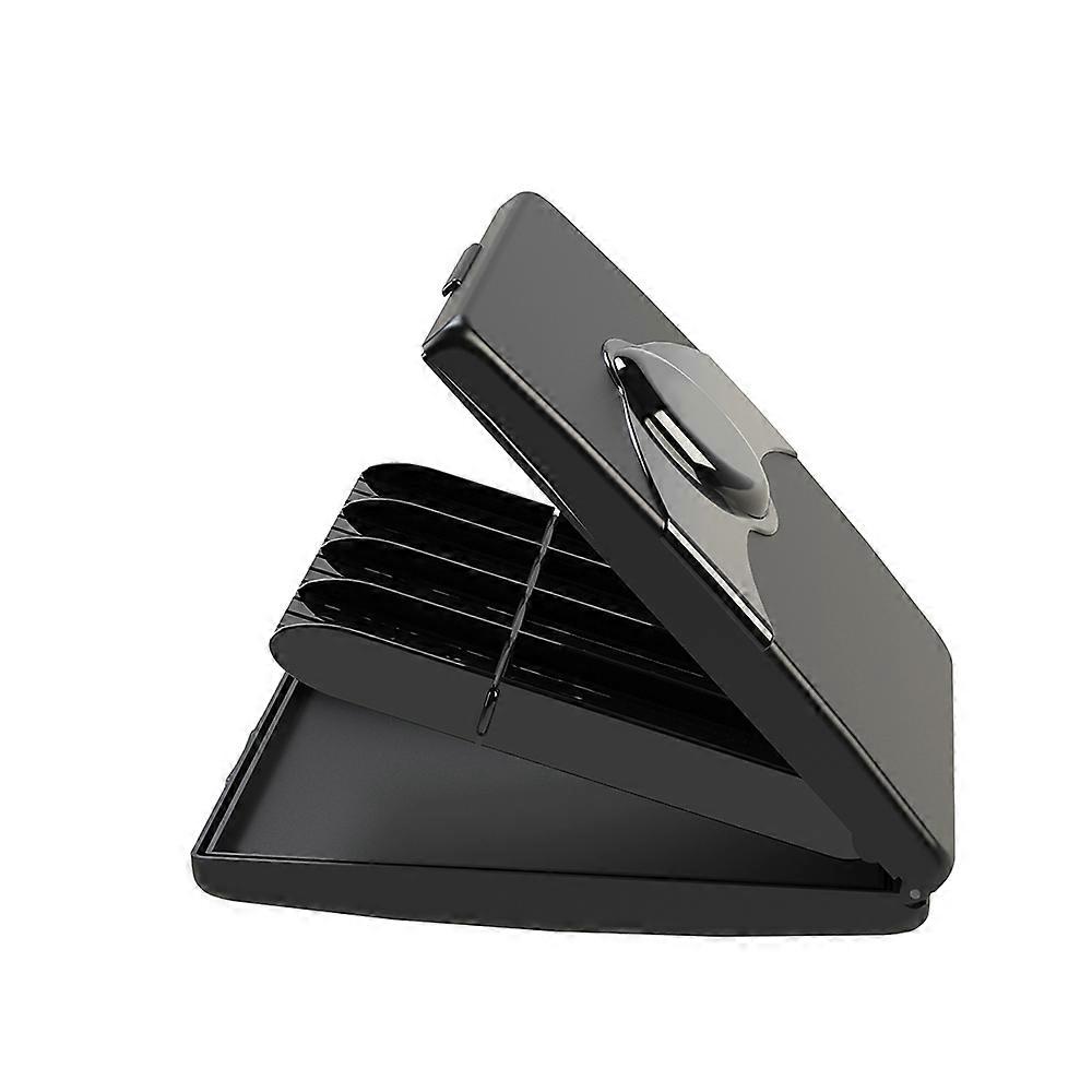 Black ABS Reeds Case Holder Box for Sax Clarinet, 8pcs, 9x9.5x1.7cm