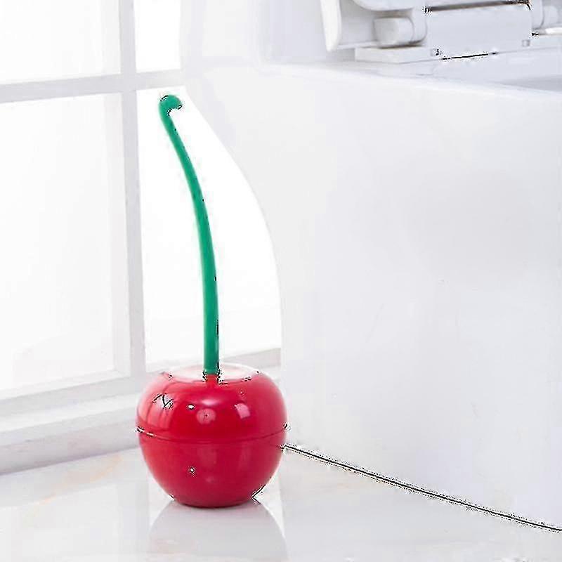 Kirsch-Toilettenbürsten-Set stehend