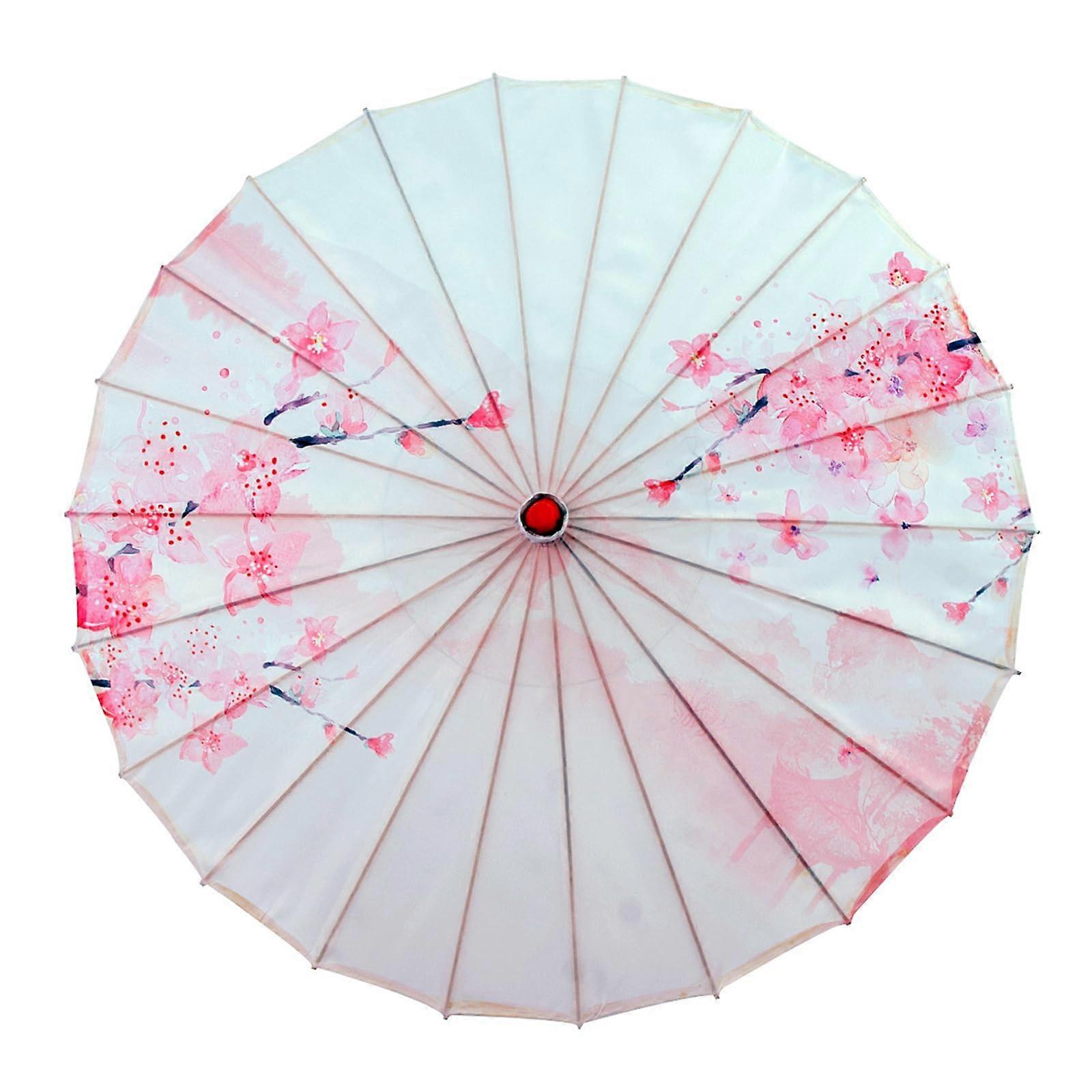 Bamboo Frame Silk Umbrella For Asian Theme Parties, Photo Shoots, Cultural Celebrations, One Size, Multicolor