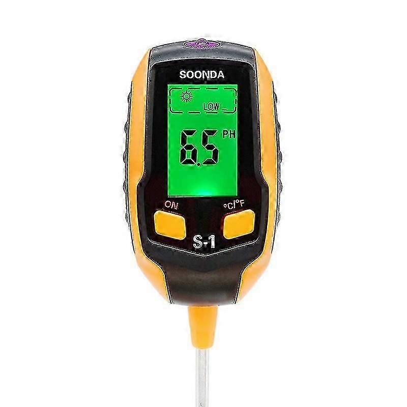 Soil Ph Meter,4 In 1 Digital Soil Ph Tester,soil Moisture-light-ph-temperature Tester