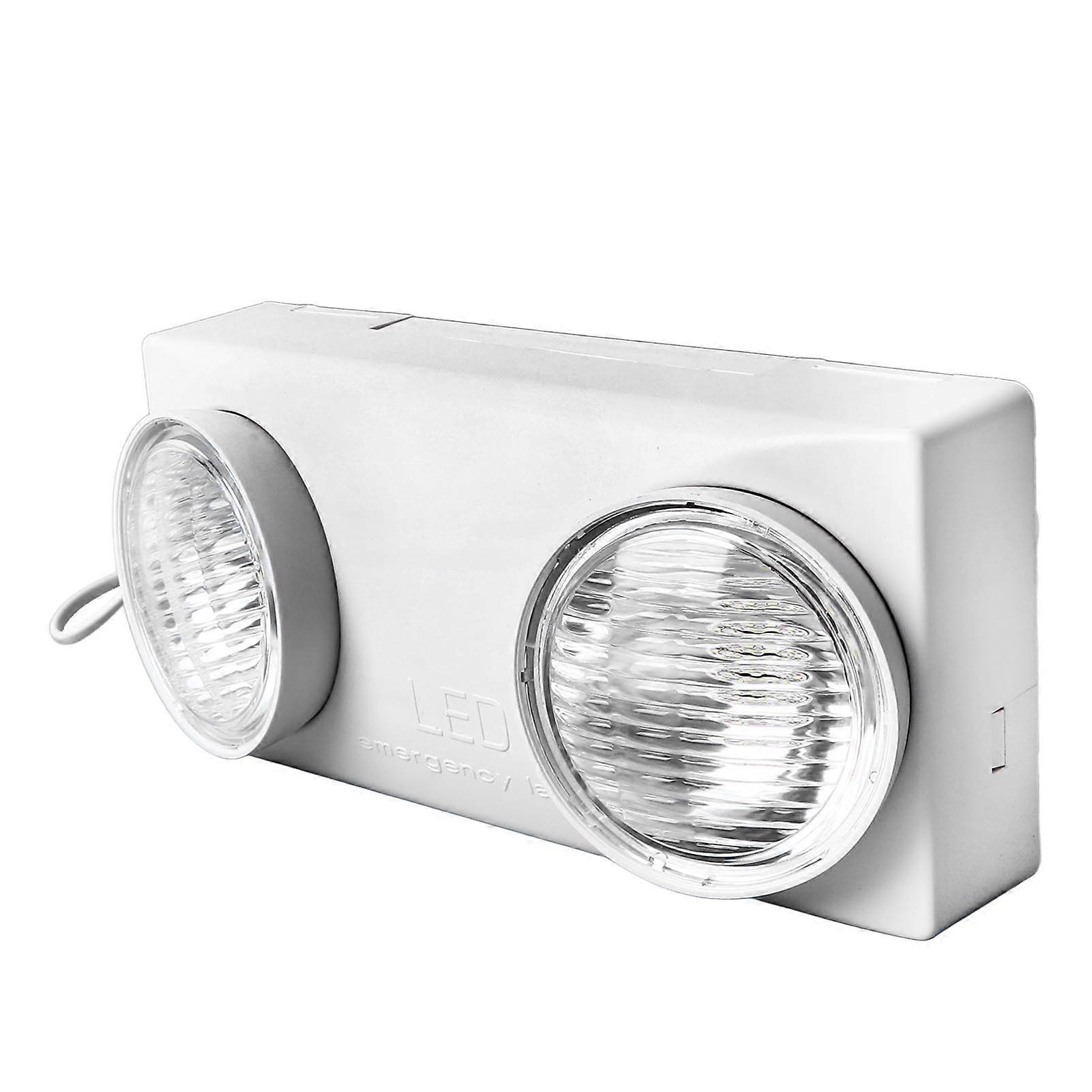 LED Emergency Light 2-Head Commercial Exit Light 1800mAh Battery