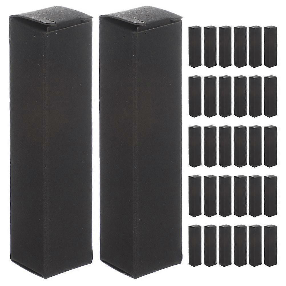50 Handcrafted DIY Lip Balm Boxes for Storage Use Made of Kraft Paper Black Color