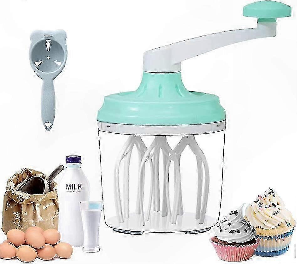 Manual Hand Mixer with Whisk, Multifunctional Egg Beater for Kitchen Use, 1200ml Capacity Chef Tool