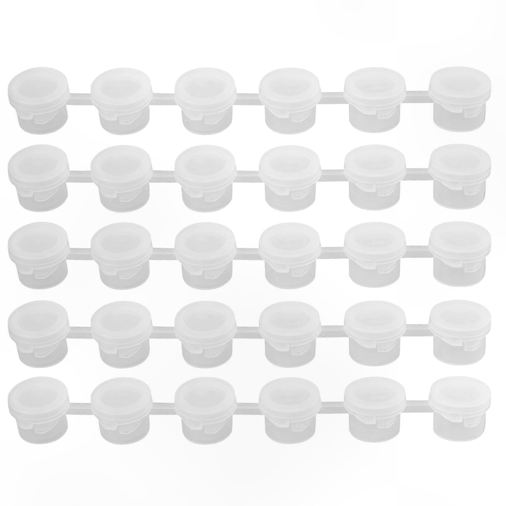 Mini Paint Storage Containers, 50-Pack Clear Cups for Art and Craft Projects, 3ml Capacity