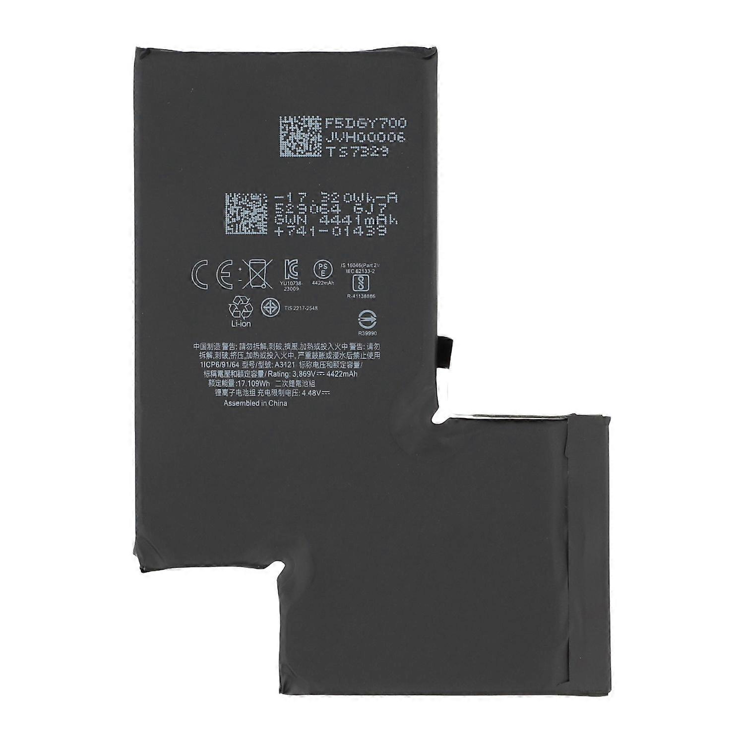 For iPhone 15 Pro Max 3.87V 4422mAh Li-Polymer Battery Assembly Part (Without Logo)