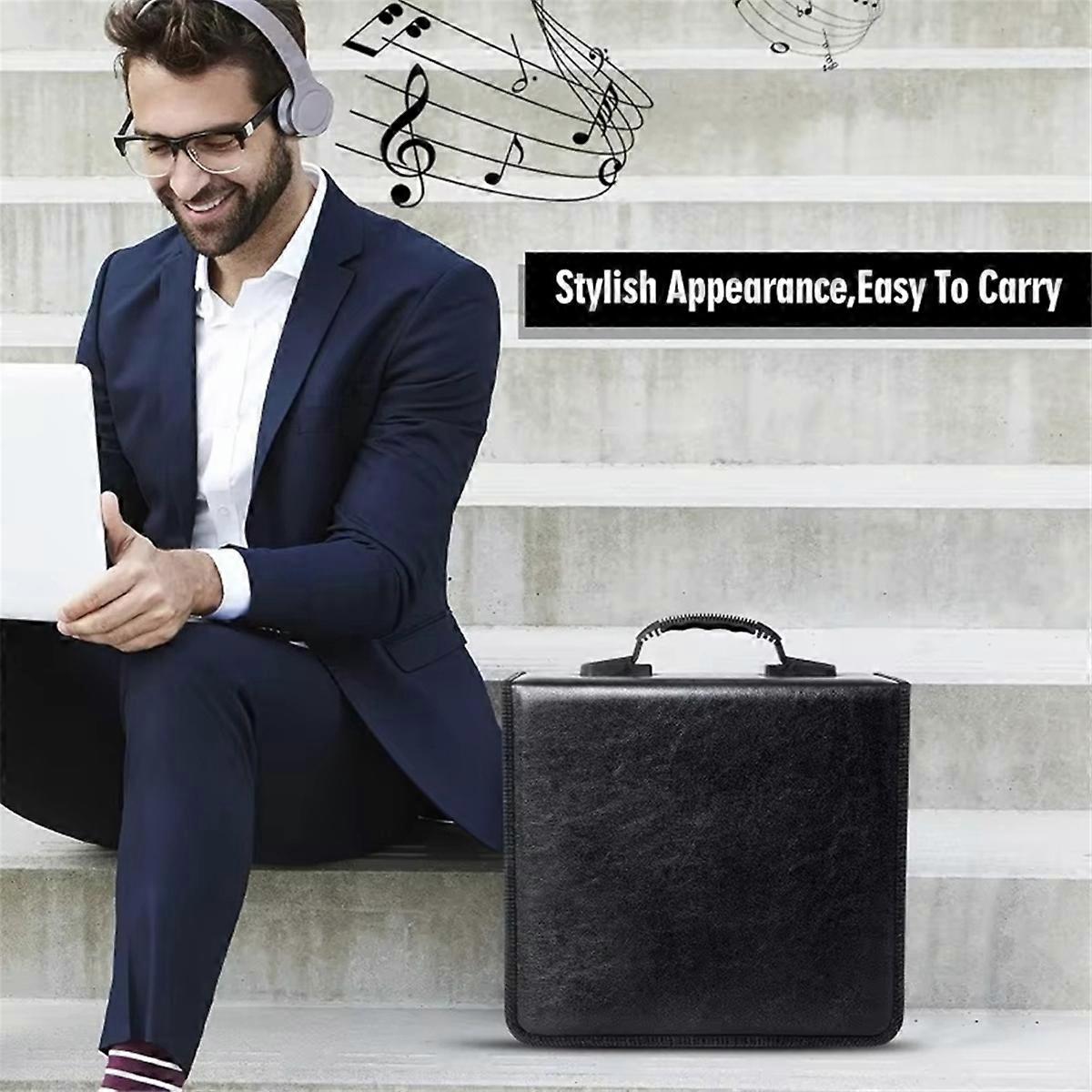 400 Capacity CD/DVD Storage Organizer Case Portable, High Capacity CD Holder for Home and Travel