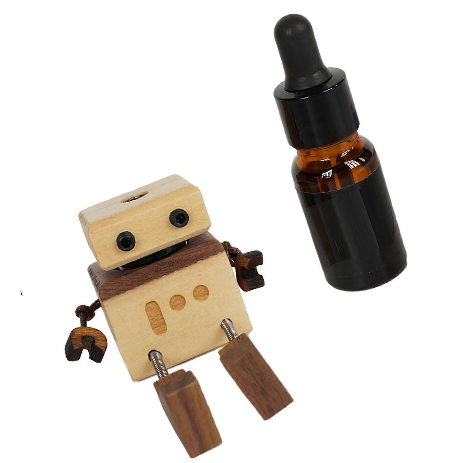 Animated Wooden Car Dashboard Magnetic Mounted Moving Limbs Artisanal Crafted Desk Decors For Auto Enthusiasts Multicolor