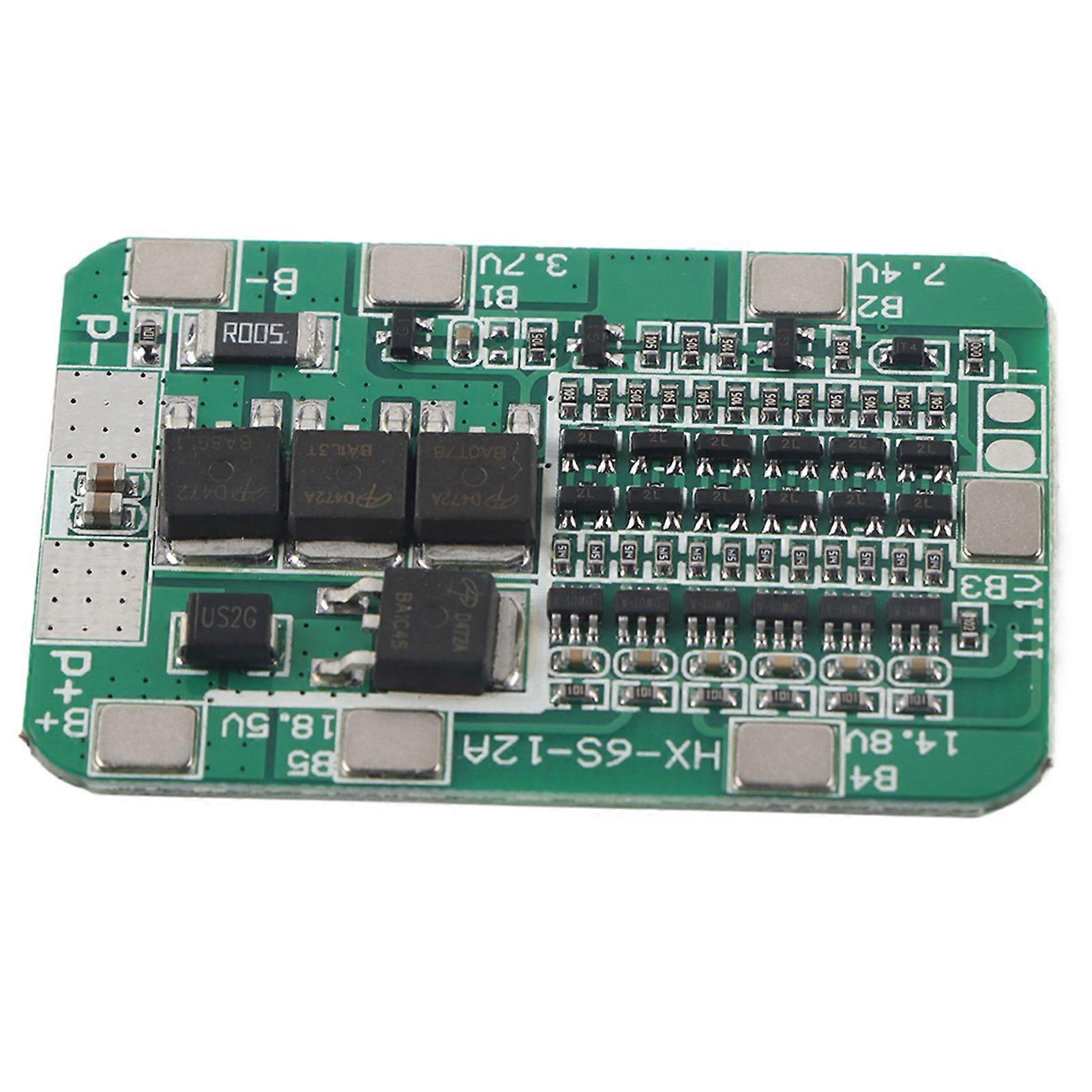 6S 12A 22V 24V Battery Protection Board PCB BMS for 18650 Li Ion Cell