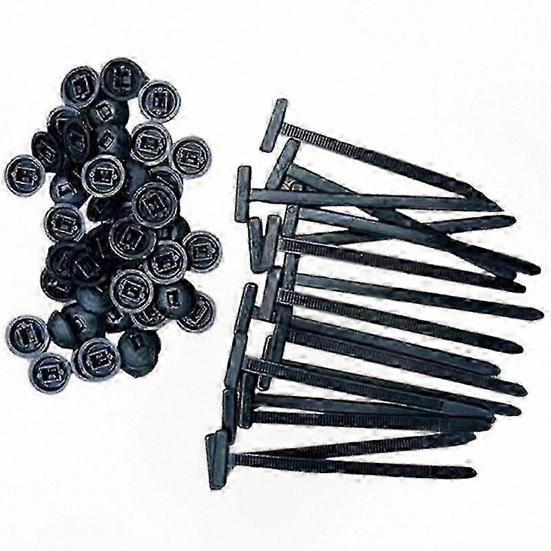 Nylon Self-Locking Zip Ties with Pin and Button for General Purpose (10-100 Pack)