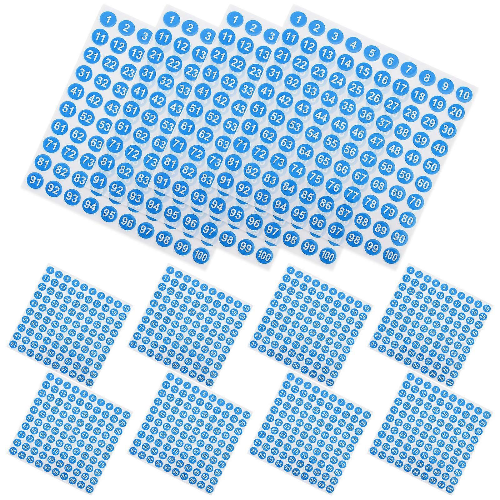 Self-Adhesive Number Stickers Number Label Stickers for Decoration 50 Sheets