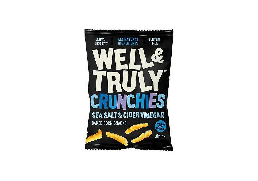 Well and Truly Sea Salt & Cider Vinegar Crunchies Snack 30g - 10 Pack