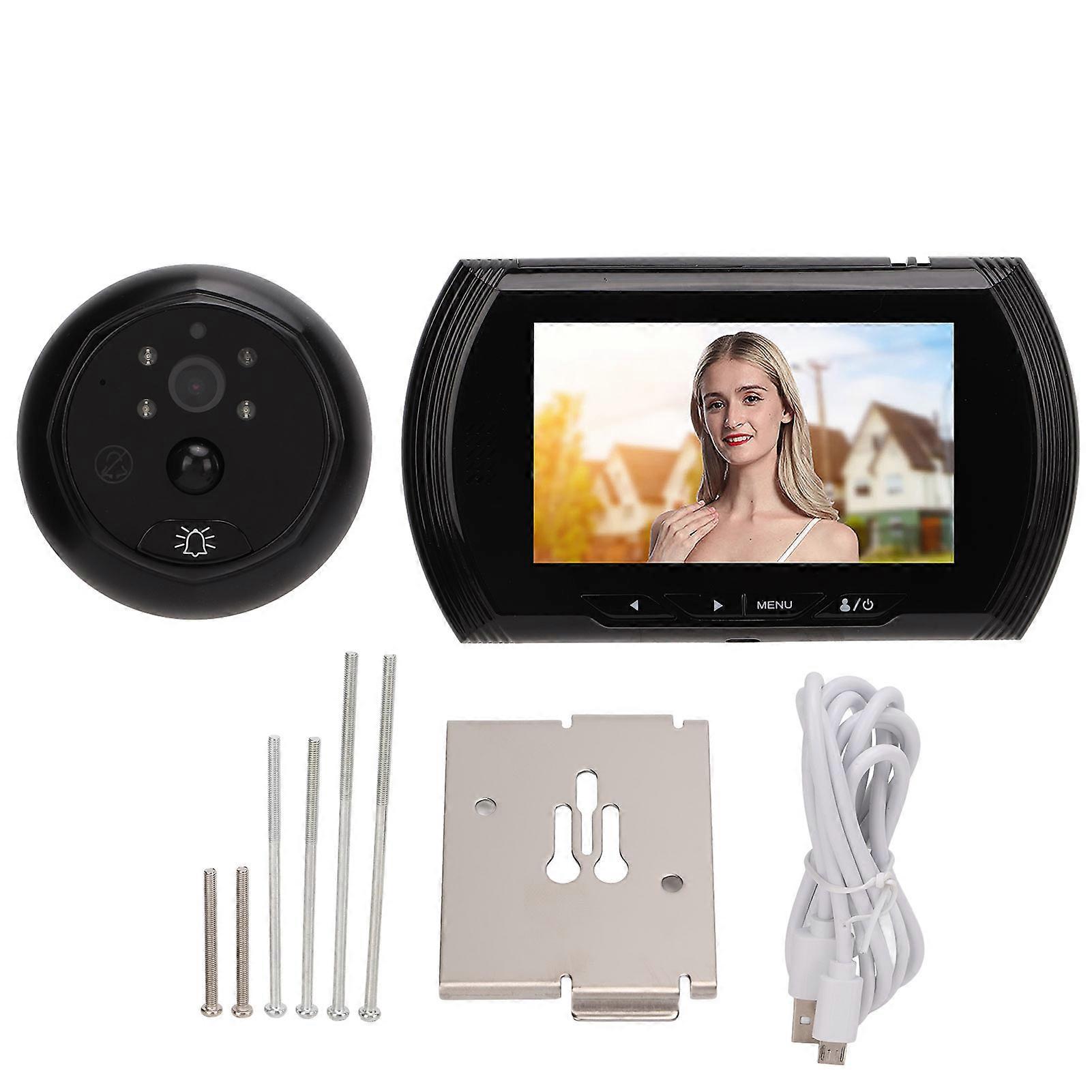 Judas numérique 2MP 1080P avec écran LCD 4,5 pouces, détection de mouvement, vision nocturne, pour la sécurité de la maison