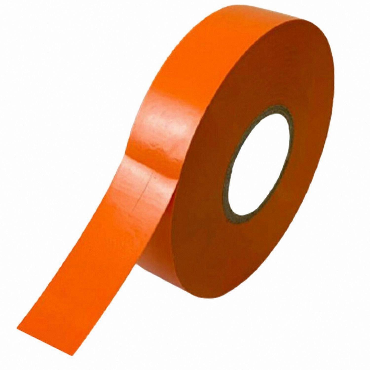 Orange Flame Retardant PVC Insulation Tape, 20m Length (Single Pack)