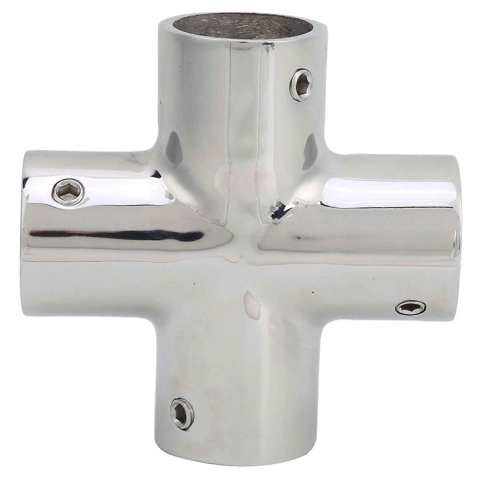 MJS015 Stainless Steel Butt Welding Cross 4 Ways Splitter Pipe Fittings Boat Accessory