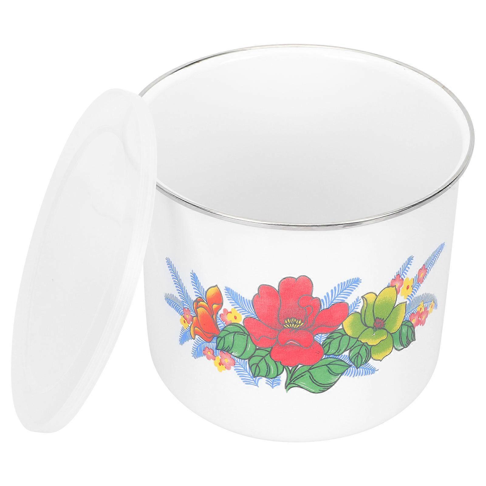 Enamel Cup Large Capacity Tea Storage Cup for Drinking Use