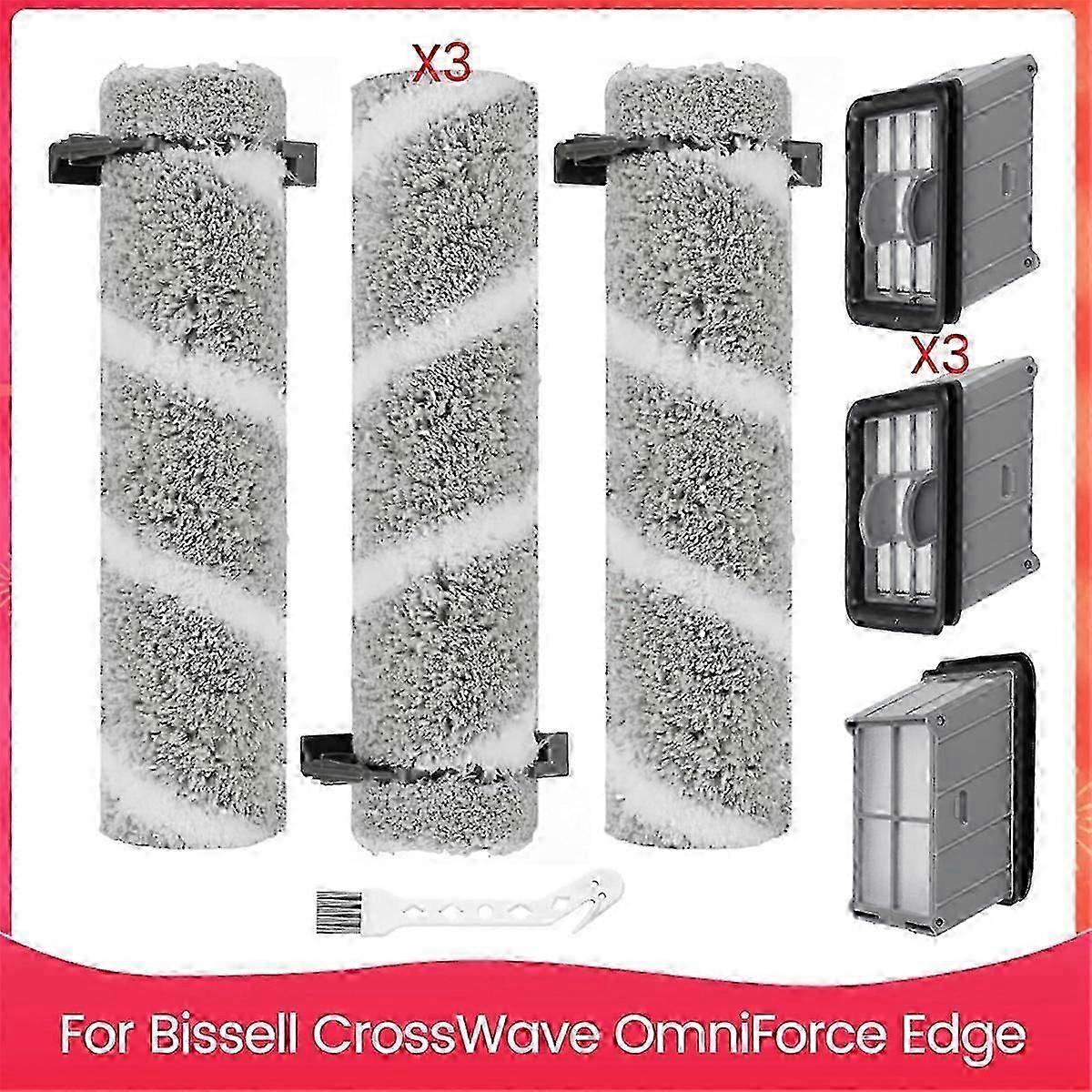 3930F Brush and Filter Replacement for CrossWave OmniForce Edge Cordless Multi- Hard Floor Cleaner