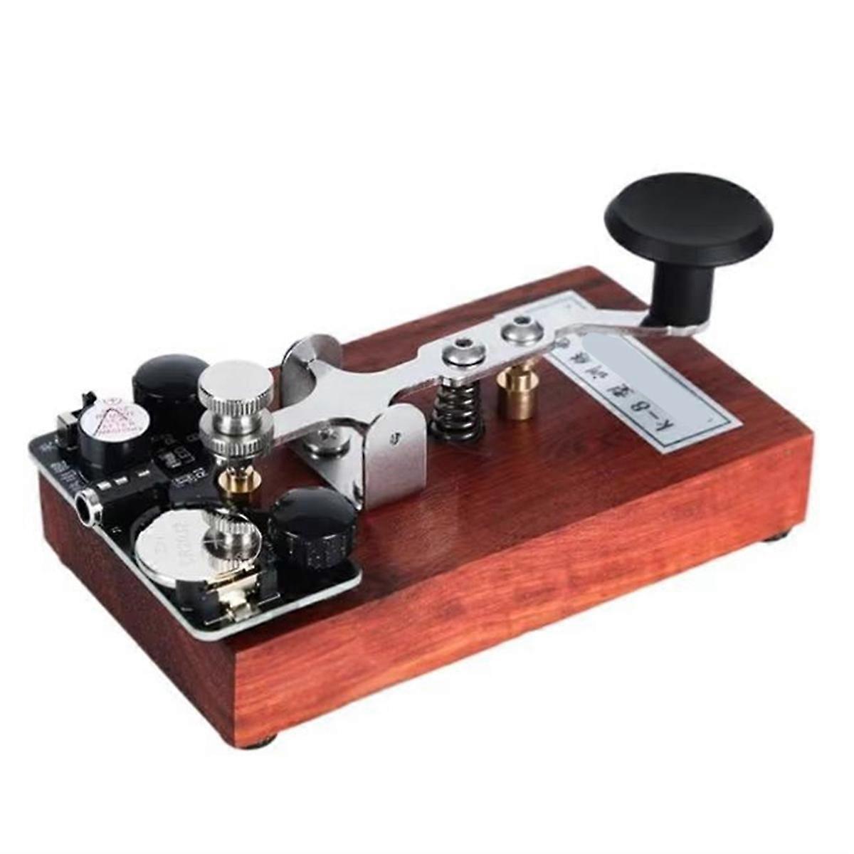 K-8 Hand Manual Training Key Morse Code Key CW Morse Keyer Shortwave HF Sound and Light Practice Board