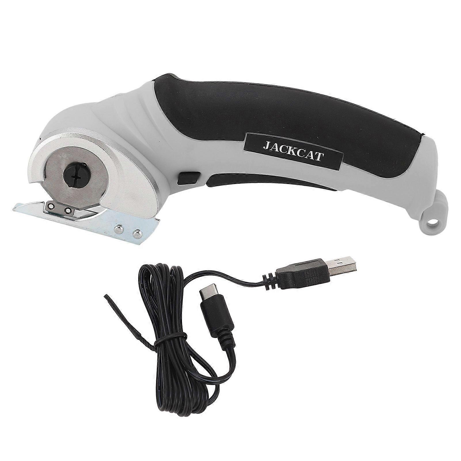 Cordless Electric Scissors Handheld Fabric Cutter 240RPM Rechargeable Tool for Carpet Sponge Grey