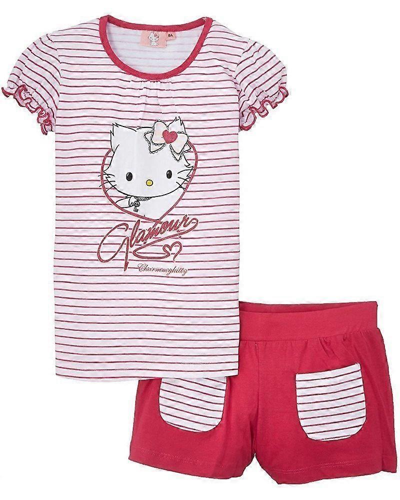 Dívčí sada trička a kraťasů s motivem Hello Kitty v létě