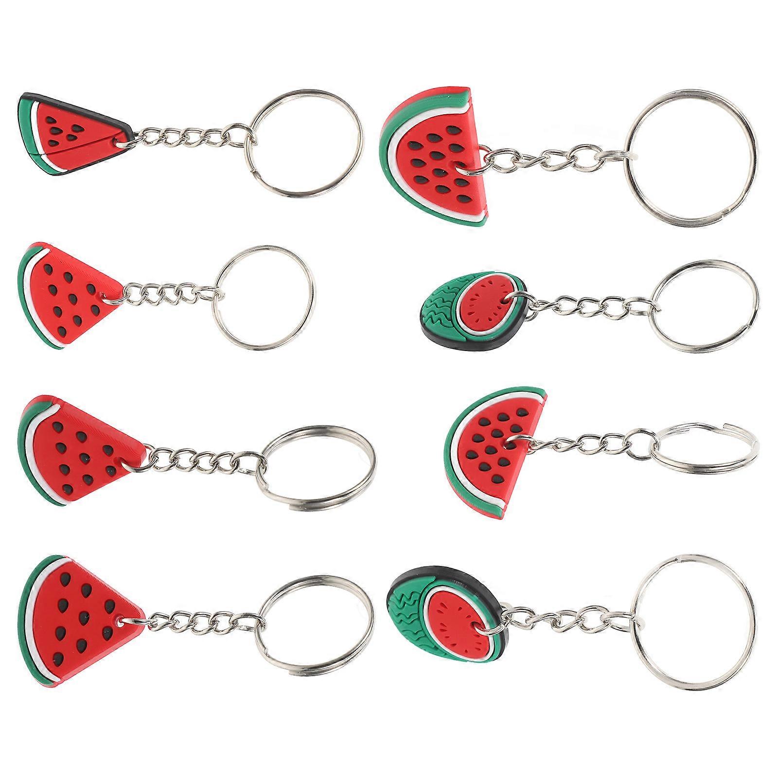 Watermelon Pendant Keychains for Decoration PVC Material 16Pcs Assorted Color