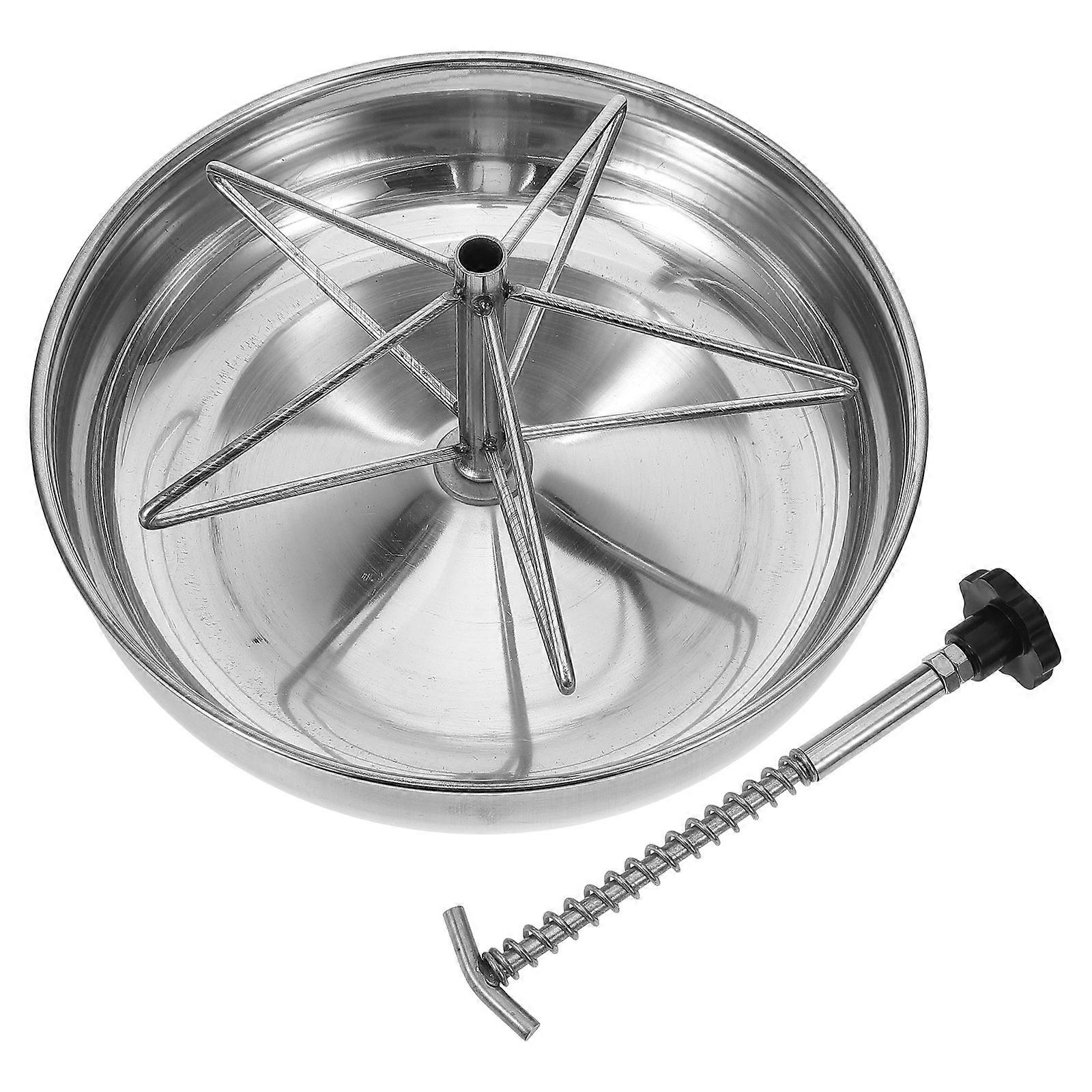 Livestock Pig Feeder Stainless Steel Feeding Container 2Pcs Convenient Set