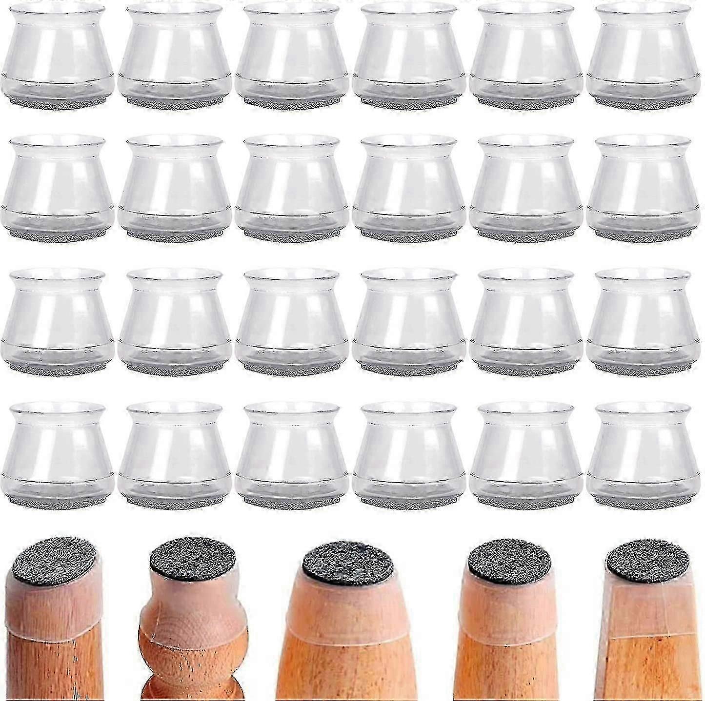 24pcs stol bengulv silikone møbler fødder protector pad