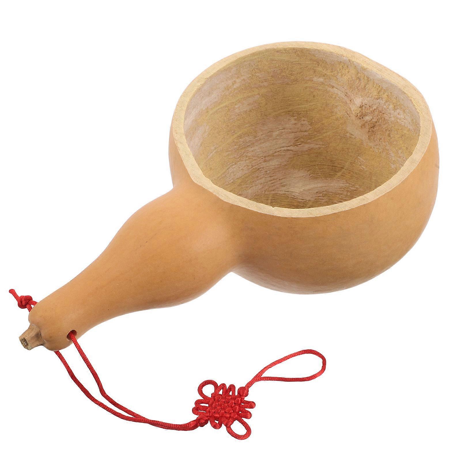 Water Dipper for Kitchen and Bathing Tasks Beige Gourd Shape Ergonomic Design for All Ages 1Pack