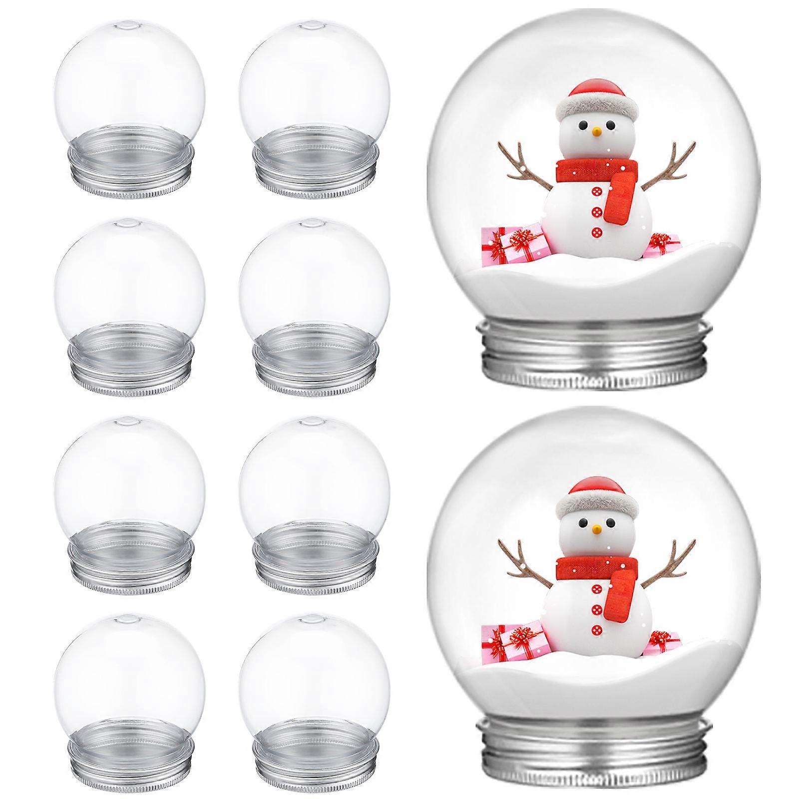 150ml Round Snow Globe Kit Transparent Craft Making For Informal Events And Candy Storage 40Pcs