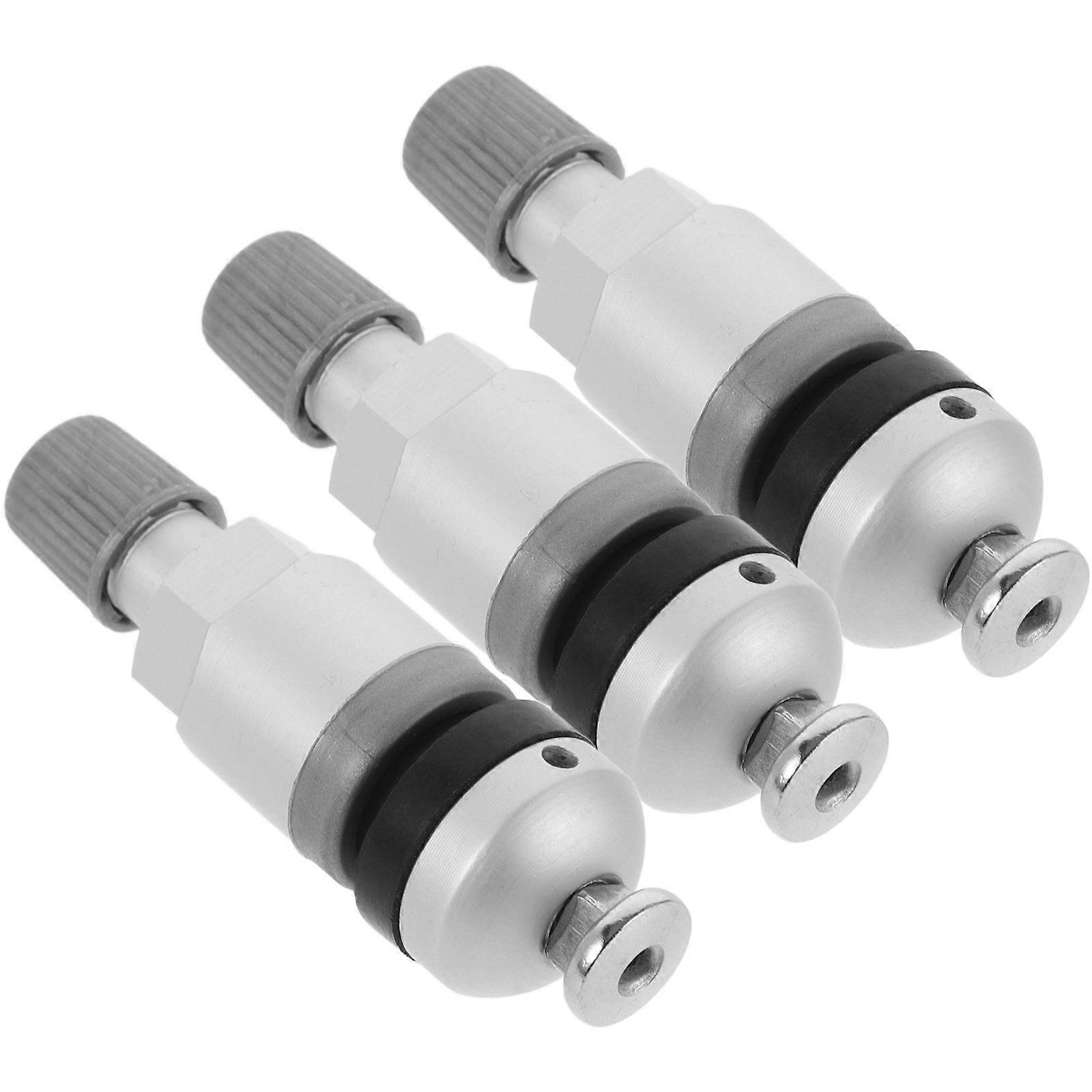 Tire Pressure Sensor Valve Stems For Drivers 6 Pcs Automotive Maintenance Silver Color Durable Construction