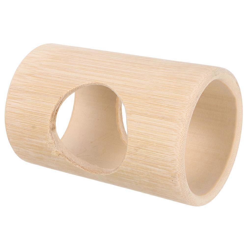 3Pcs Rat Tunnel Toy Bamboo Hideout For Small Pets Such As Hamsters Gerbils Indoor Use 12X8Cm Chewing And Playing