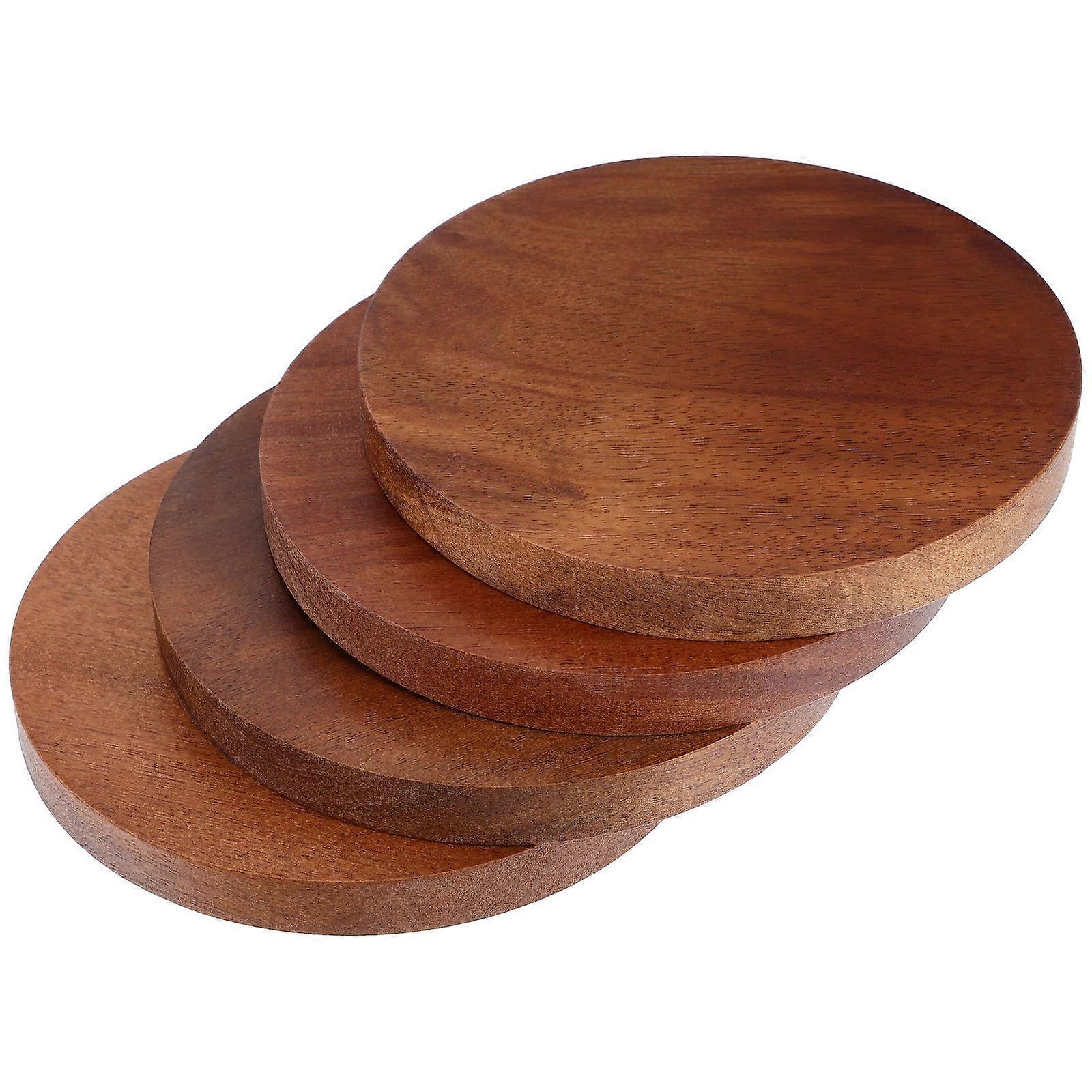 Wood Coasters for Drinks Round Coaster Heat Resistant 8Pcs Pack