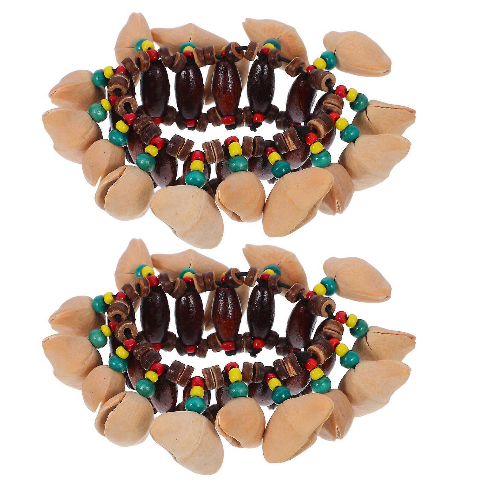 African Tribal Style Bangle Unique Hand Bell with 6Pcs for Women Use