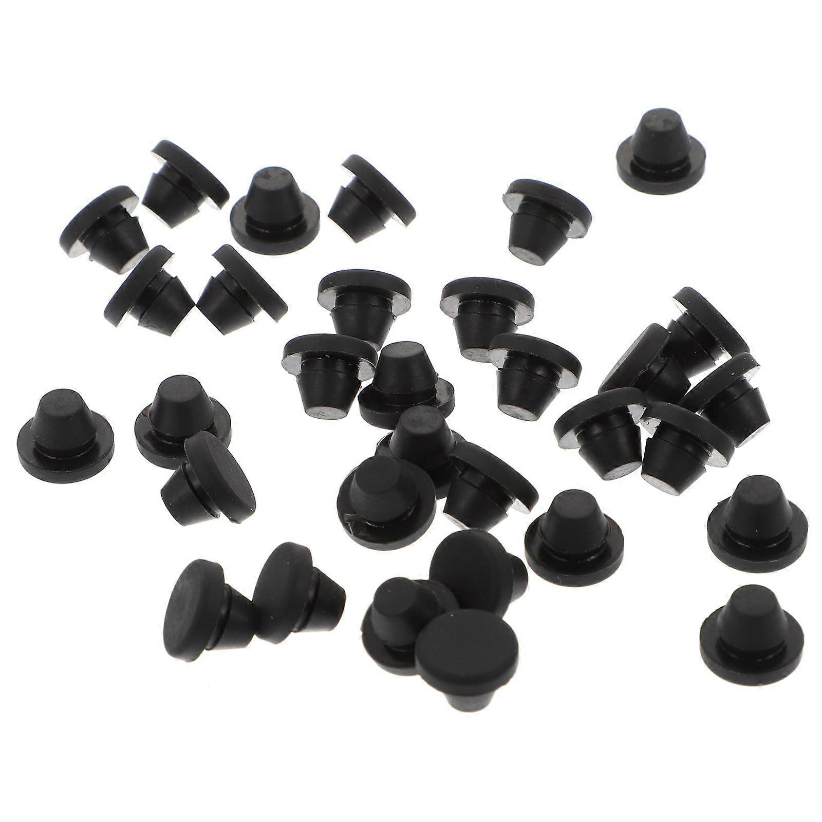 50Pcs Taper Shape Chair Feet Caps Non-skid Floor Protection Mats for Household Users in Black