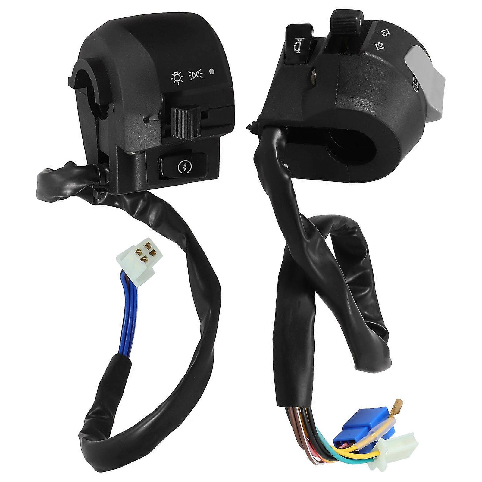 Motorcycle Handlebar Switch Controls Set Ideal For Motorcyclists Enhancing Safety With Light Switch Feature 6Pcs