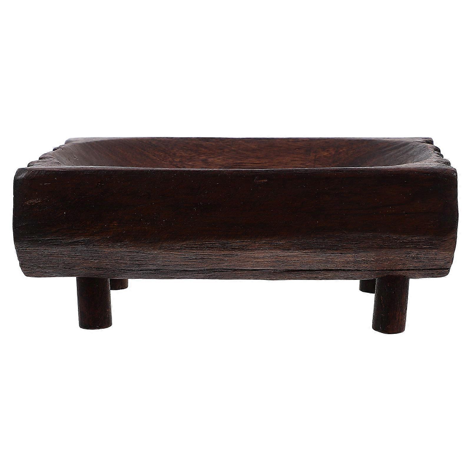 Soap Tray Wooden Holder for Bathroom Use with 3Pcs Brown Soap Boxes