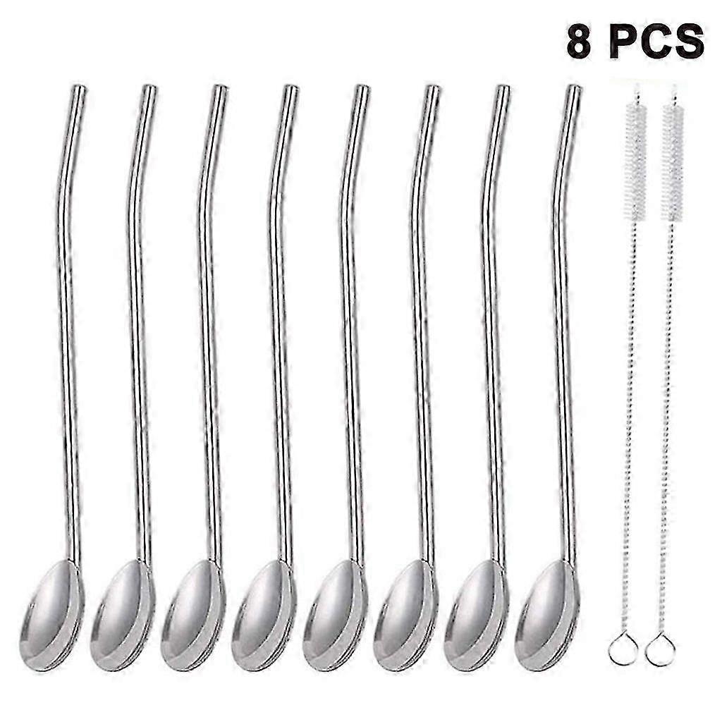 Spoon Straws Drinking Stirrer, Stainless Steel ReUsable With Dimensionally Stable Design And Hygienic Polished Finish 2025