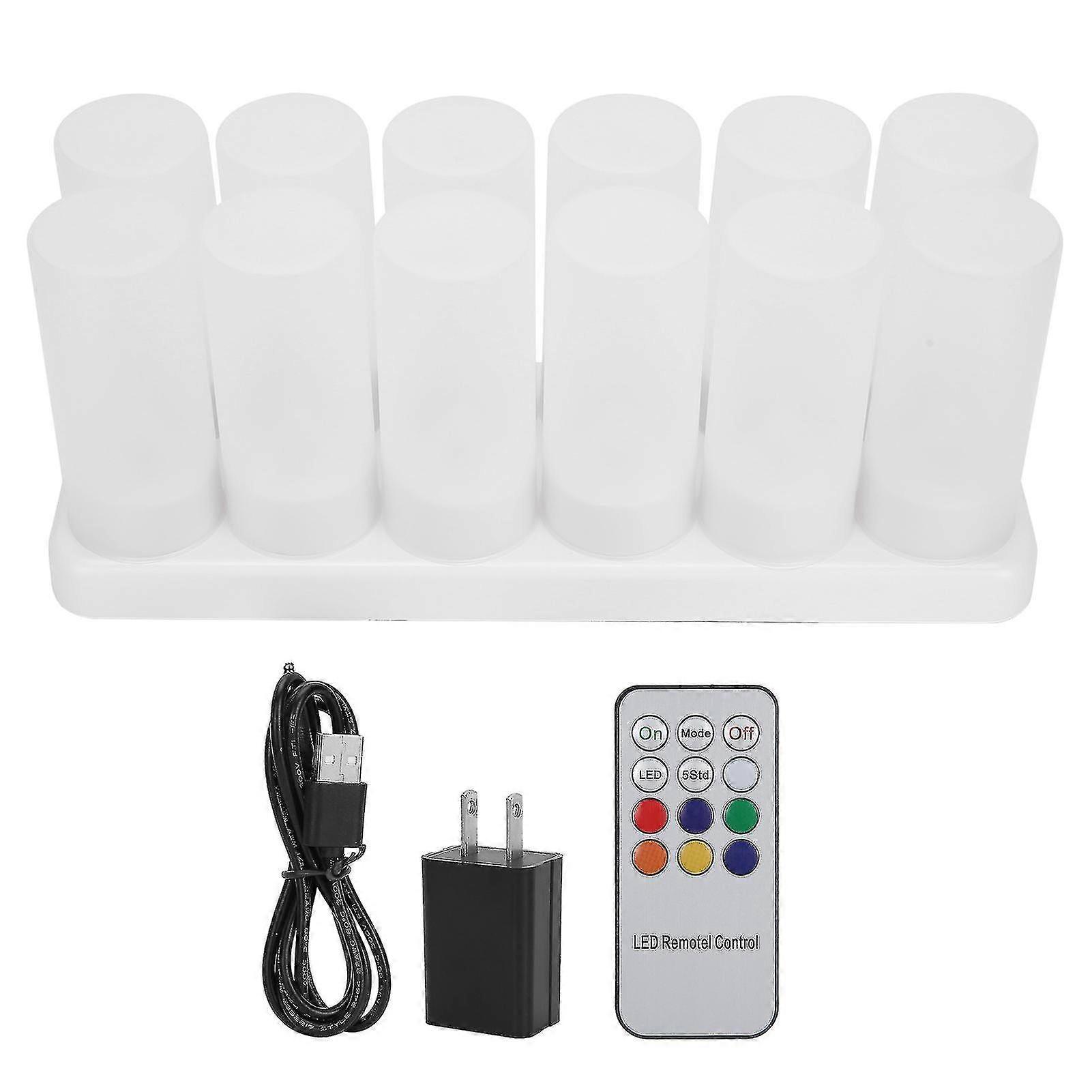 Candle Lamp Set Flameless Led Candles With Remote Control For Wedding Celebration Us 100240v 2025