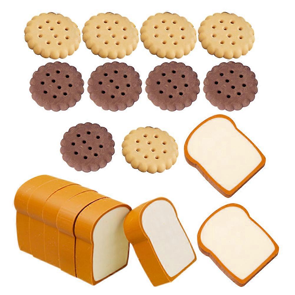 Creative Cute Erasers 1 Set Biscuit Shape Students Party Decorations Fun Erasing