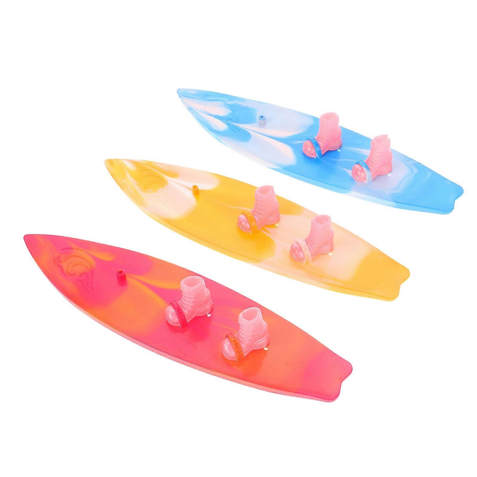 Mini Surfboard Doll Accessories For Children Pool Party Assorted Color 3Pcs