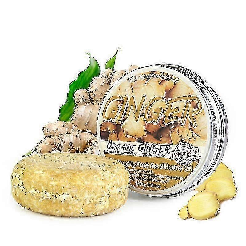 3x organický zázvorový šampón Bar proti vypadávaniu vlasov Mydlo Shmpoo Mydlo na rast vlasov