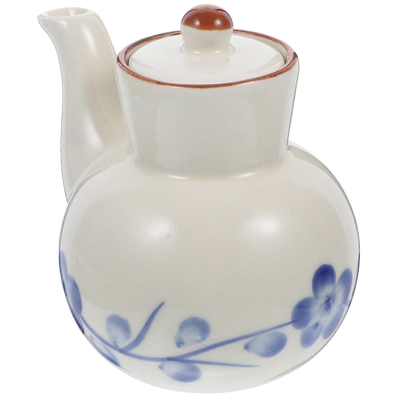 Ceramic Vinegar Dispenser for Storage White Decorative 4Pcs Container