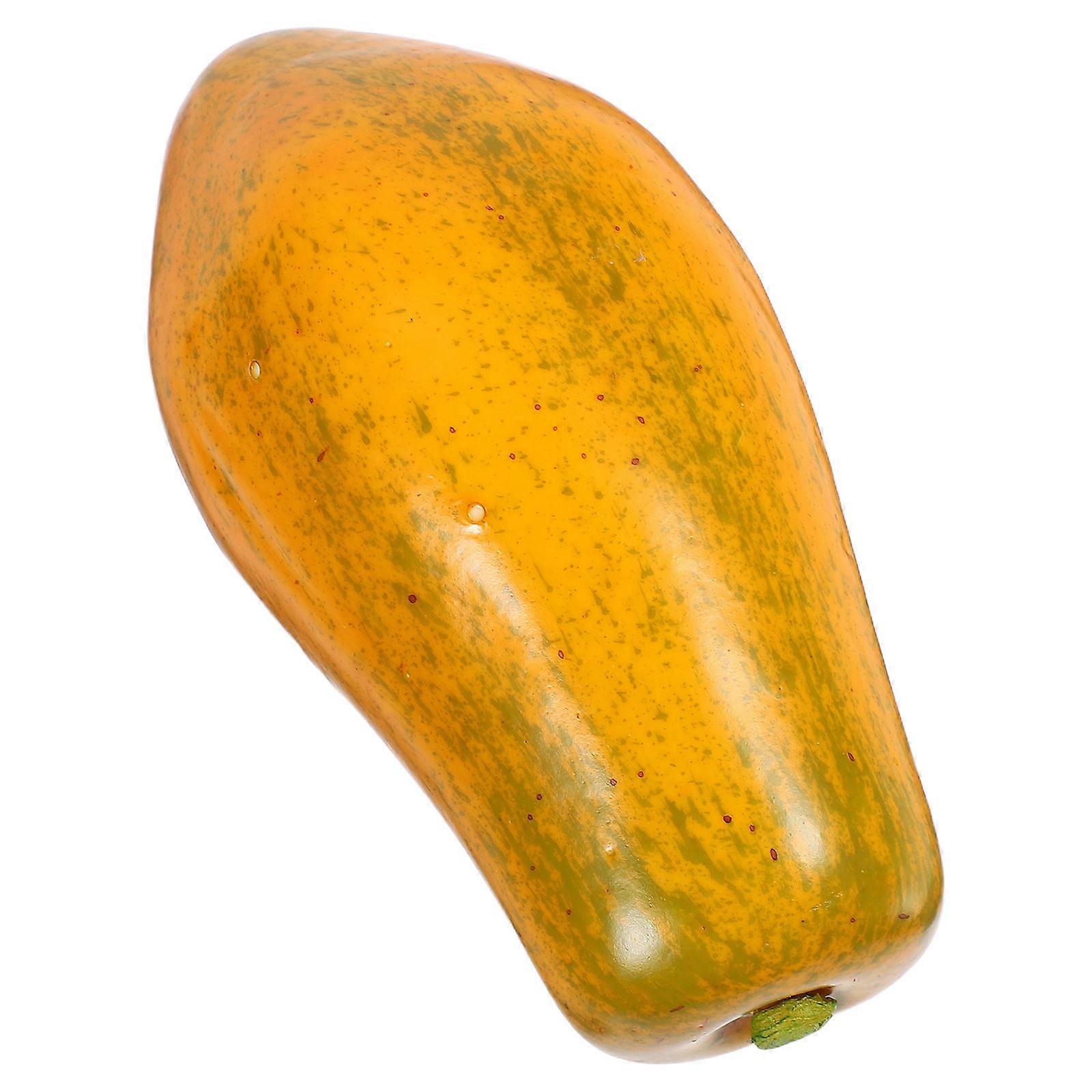 Artificial Papaya Decor for Decoration 4Pcs Yellow Simulated Fruit Model