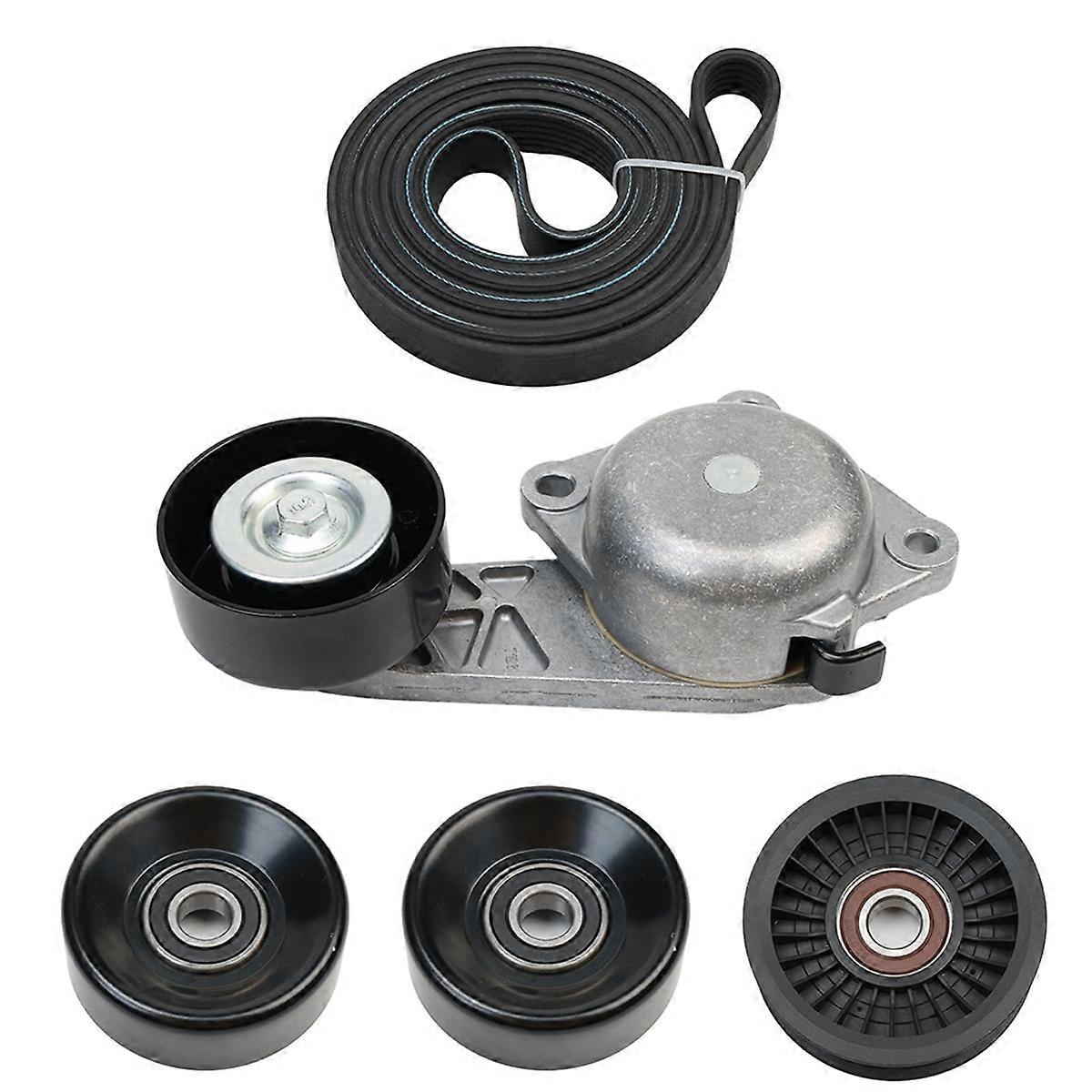 Serpentine Belt Drive Tensioner Pulley Component Kit for 