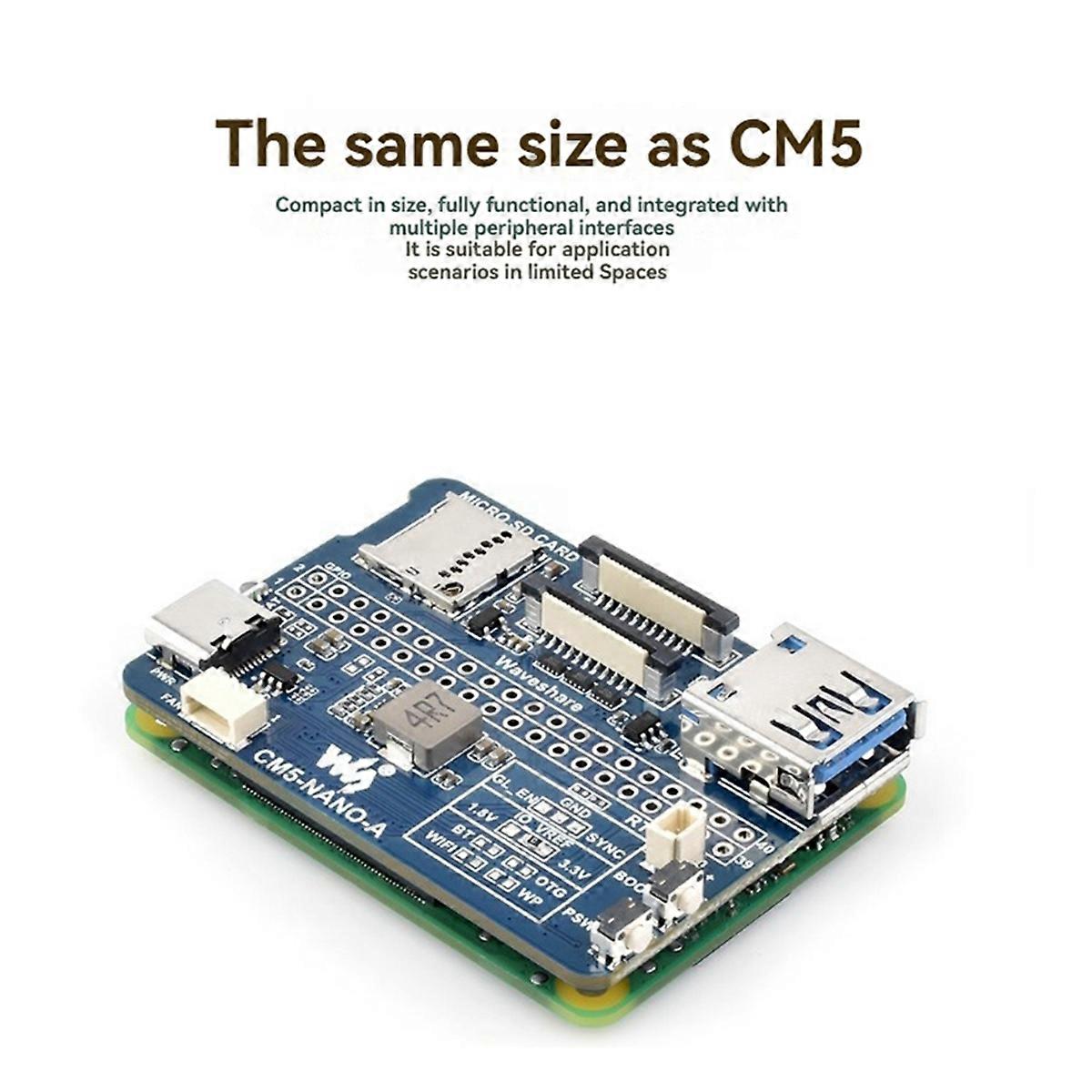 for CM5 Nano Base IO Board (A) with USB 3.2 Gen1 for Compute Module 5