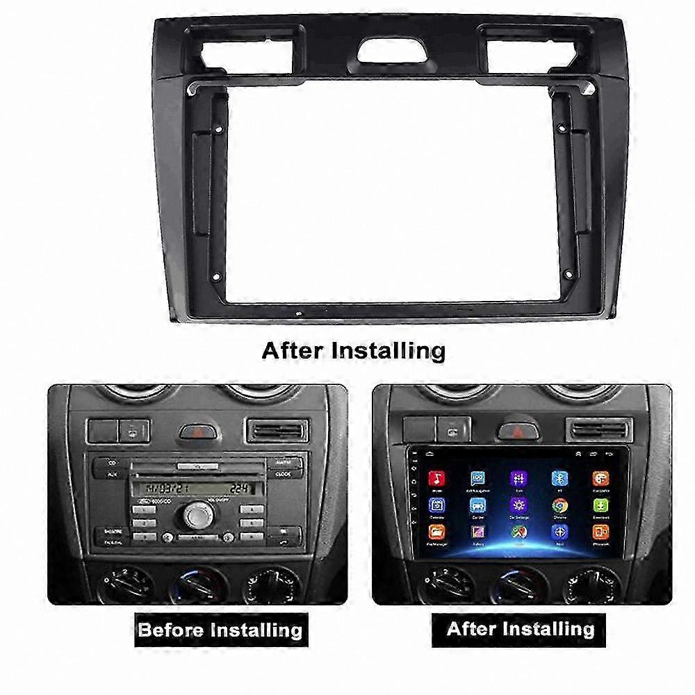 9" Android Car Stereo MP5 GPS Receiver 2 Din Dash Kit Trim Panel for Select Vehicles